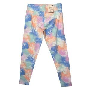 New SO Girls Tie-Dye Leggings 16 Plus Multicolor Stretch High Rise Pants Yoga